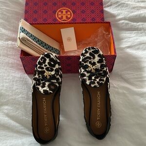 Tory Burch Charm Convertible GenuineCream/Leopard Calf Hair EXCELLENT CONDITION!